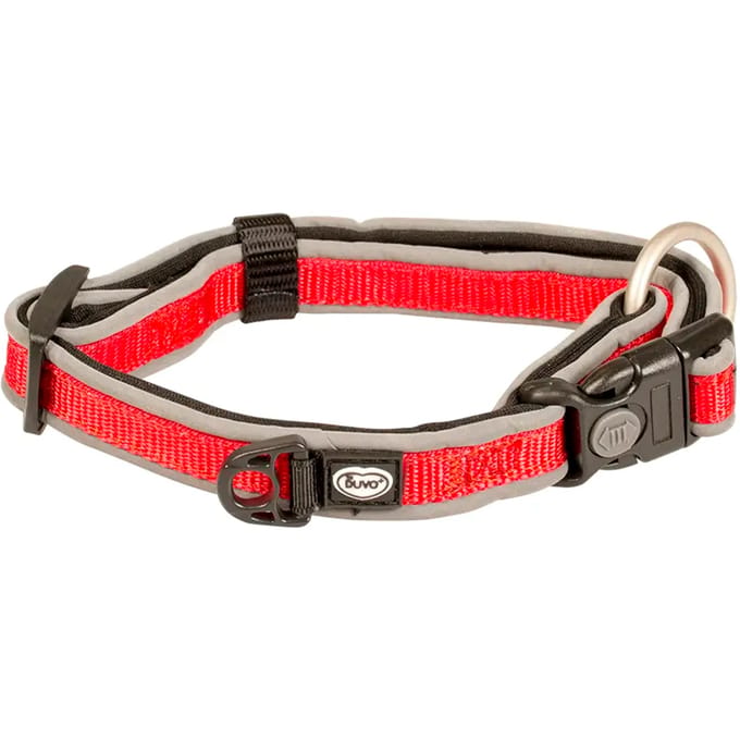 Duvo+ West Halsband Nylon Rood L 35-55cm/20mm
