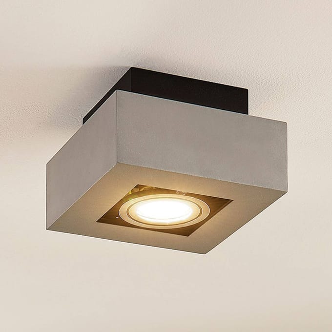 Arcchio - buitenspot - 1licht - Aluminium - H: 8.5 cm - GU10 - zilvergrijs