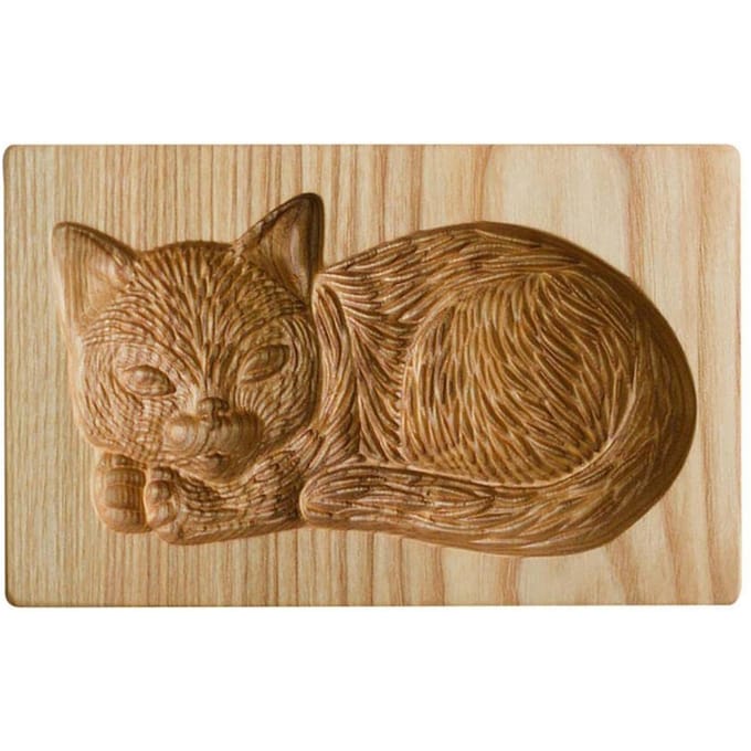 Koekjes Embossing Vormen Houten Koekjesvormen Biscuitpers Stempelvorm Bakgereedschap beige
