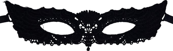 Miresa - Masker MM045 - Smal sexy kanten masker - Zwart