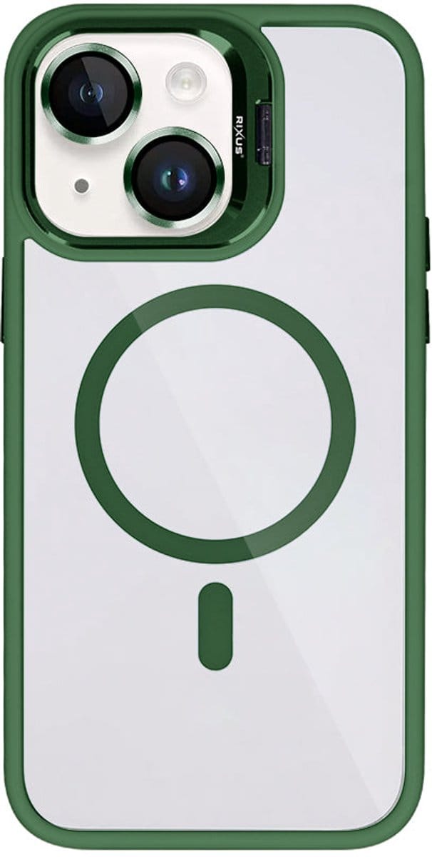 Rixus Classic 03 Case With MagSafe For Apple iPhone 14 Plus Dark Green