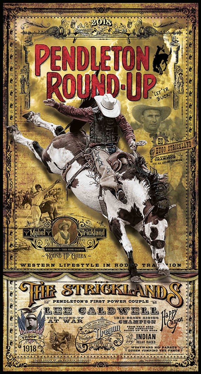 Signs USA - wandbord - dibond - Rodeo Promotie - 35 x 65 cm - Pendleton