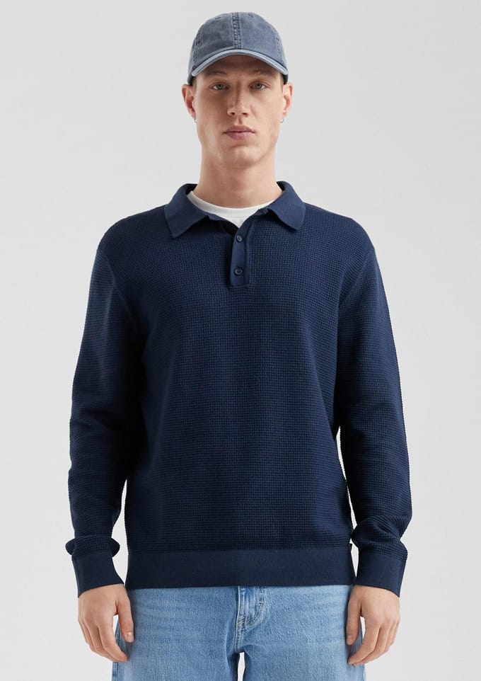Q/S designed by - Heren pull - Maat XL - Mannen - MARINE - katoen