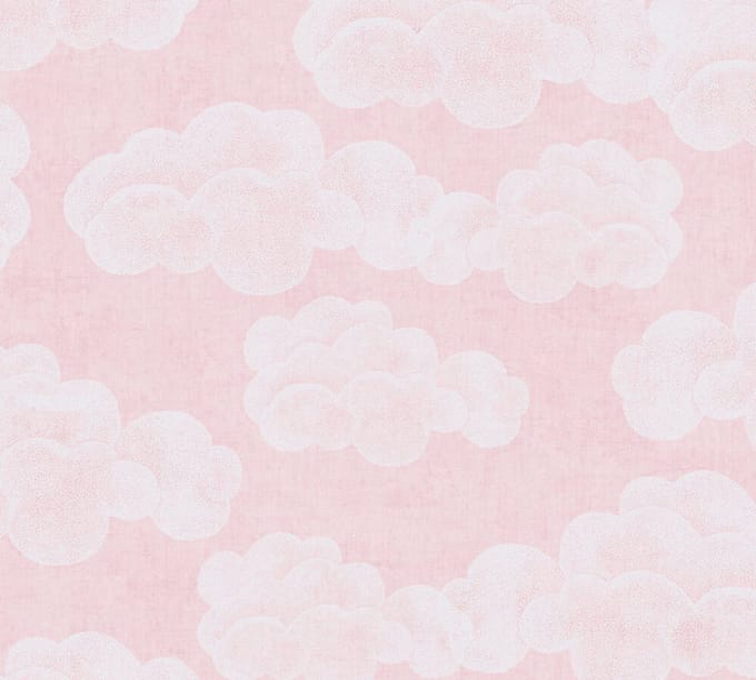 WOLKEN BEHANG | Kinderkamer - Roze Wit - A.S. Création Lilly & Luis