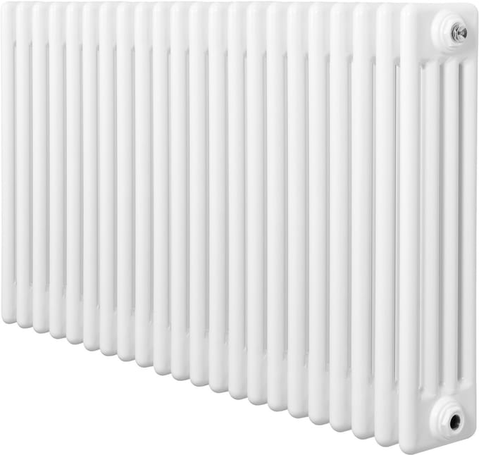 Traditionele 4-kolom radiator - horizontaal - wit - 600x1010 mm