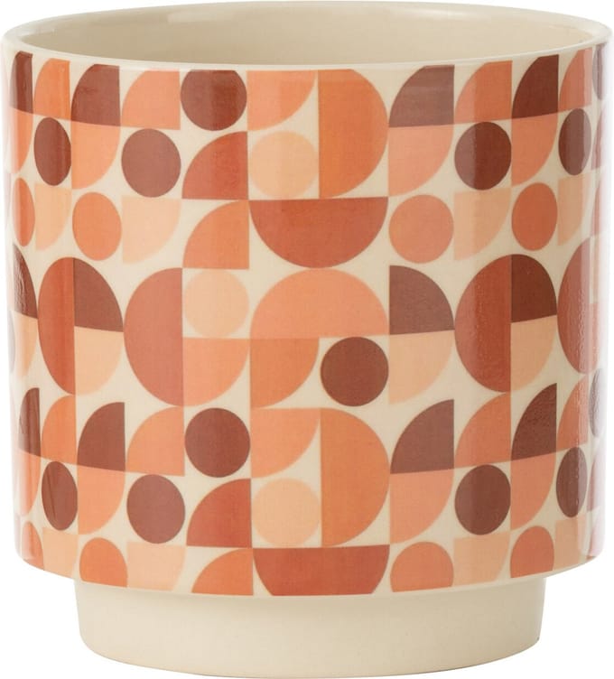J-Line bloempot Trivial - keramiek - mix - large - Ø 14 cm