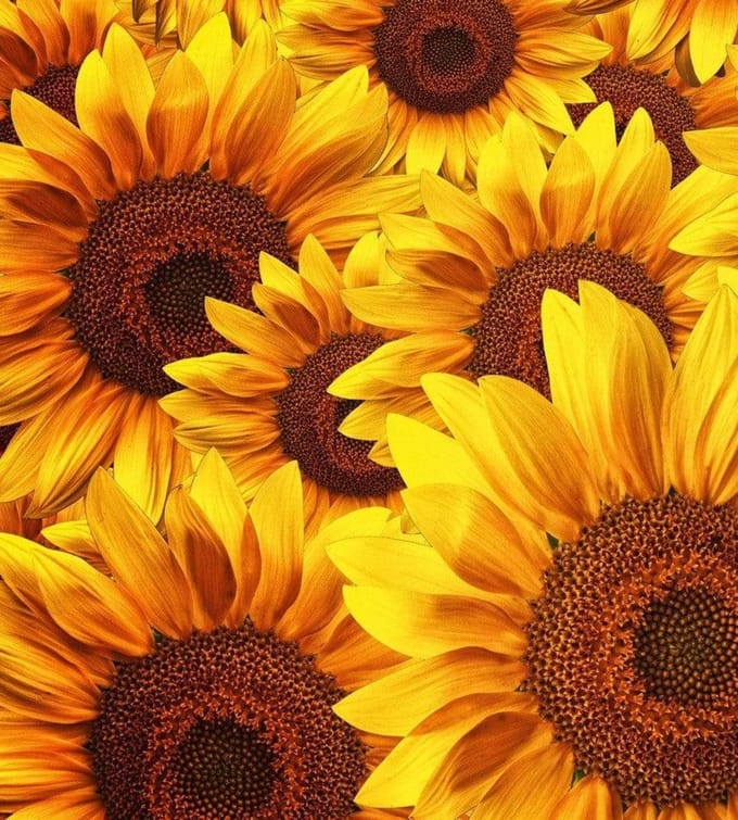 Fotobehang - Helianthus 225x250cm - Vliesbehang