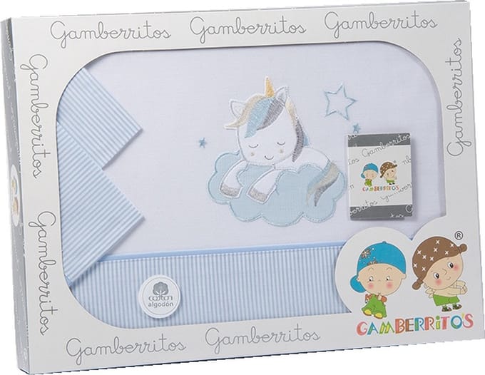 Gamberritos Beddengoed Unicorn 120 X 180 Cm Blauw