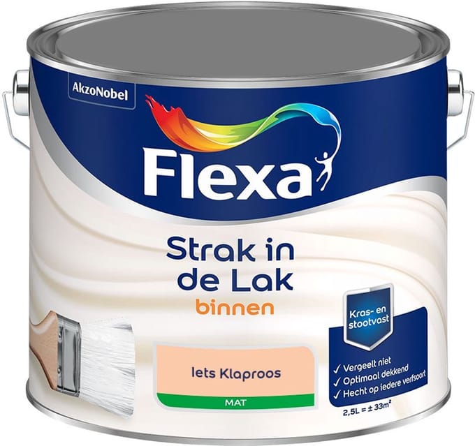 Flexa - Strak In De Lak Binnenlak Mat - Iets Klaproos - Mengverf - 2,5 L