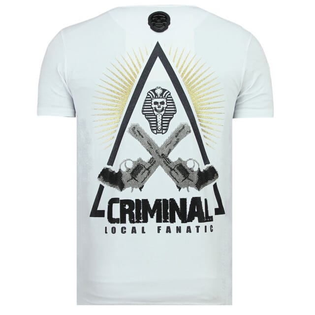 Rebel Pharaoh - Exclusieve T shirt Heren - 6322W - Wit