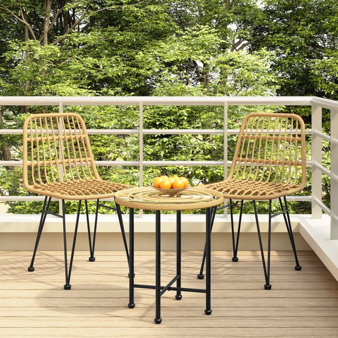 vidaXL - Tuinstoelen - 2 - st - 48x62 - 84 - cm - PE-rattan