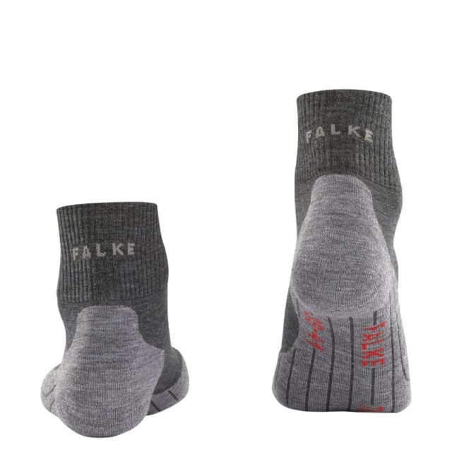 FALKE TK5 Short anti-blaar dun wol functioneel materiaal wandelsokken heren grijs - maat 44-45