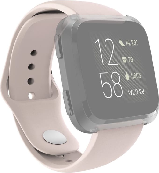 Hama Polsband Voor Fitbit Versa 2/Versa (Lite) Vervangende Sil. Polsband Rosé