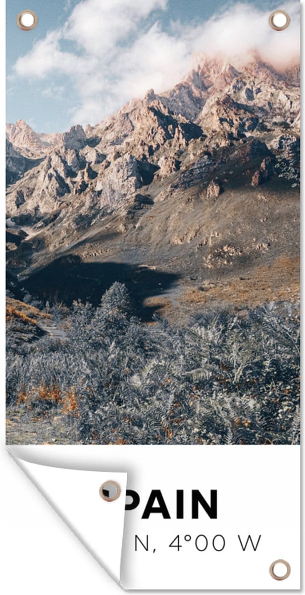 Tuinposter Spanje - Bergen - Zomer - 30x60 cm - Tuindoek