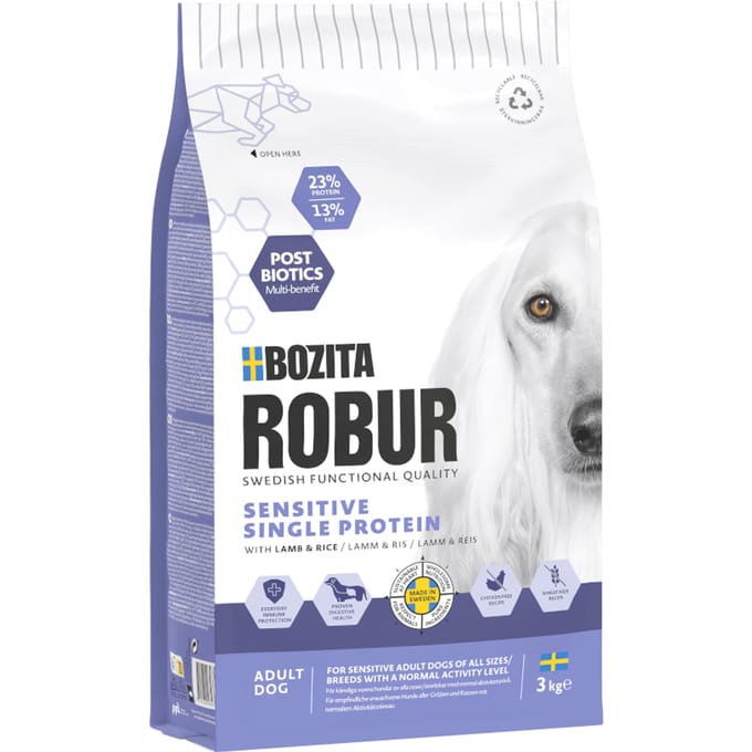 Bozita Robur Sensitive Enkel Eiwit Lam & Rijst - 3 kg