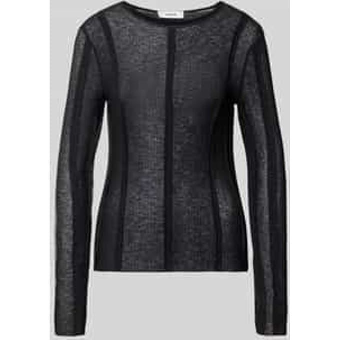 slim fit longsleeve in semitransparant design model 'Belma'