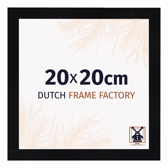Fotolijst 20x20 cm - MDF - Zwart Hoogglans - Praag