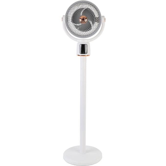 Oscillerende Staande Ventilator Sterke Luchtcirculatie Verstelbare Standaard Ventilator met Timer en Afstandsbediening white