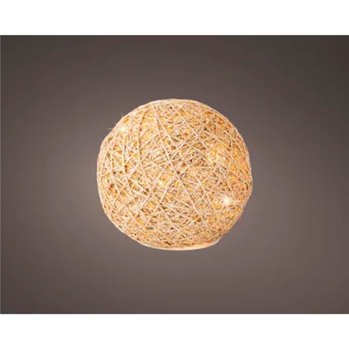 Decorismicro Led Bal Papier Steady Lichtsnoer - 30 Led's - Warm Wit - 20cm