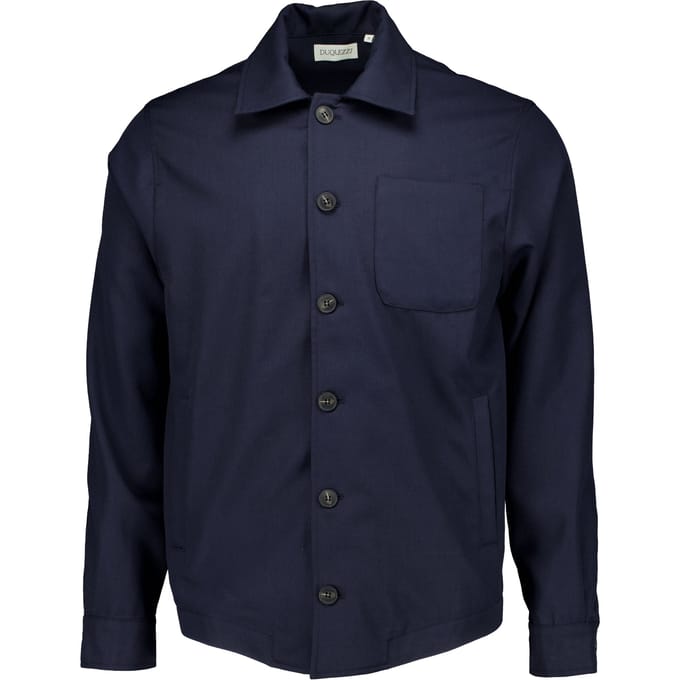 Duquezzi Wool Blend Overshirt Overshirts Donkerblauw Dqa30026005
