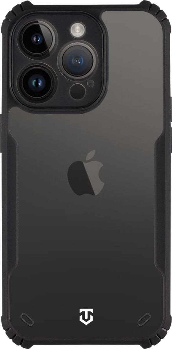 Tactical Stealth hoesje - Geschikt voor iPhone 14 Pro - Clear Black