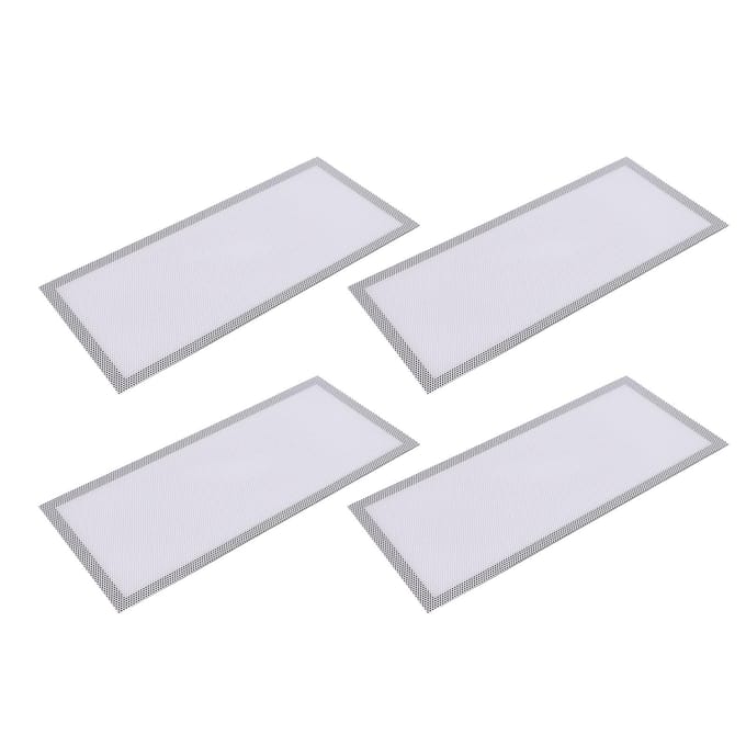 4 pièces Cache-bouches d'aération magnétiques de sol 5,5x12 pouces Aimant PVC Grille de ventilation Moustiquaire pour mur plafond blanc
