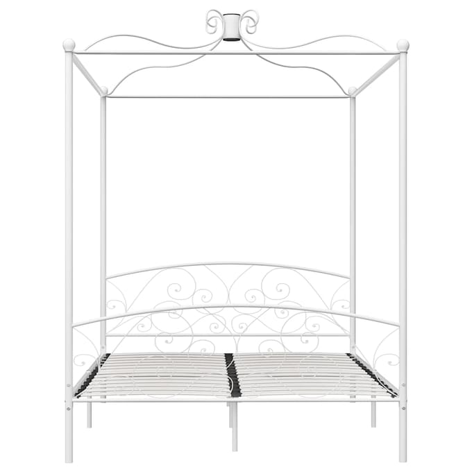 vidaXL - Hemelbedframe - metaal - wit - 180x200 - cm