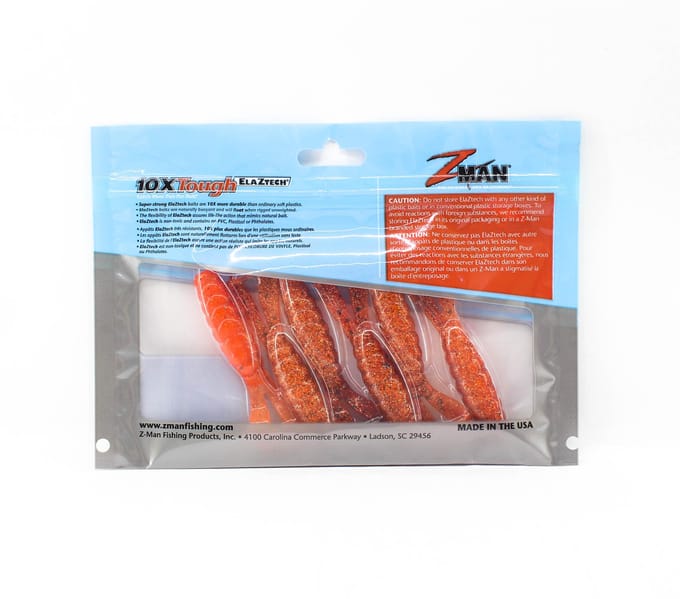 Zman Soft Lure Baby Geit 3 ​​Inch 6/Pack Fire Craw (9436) white