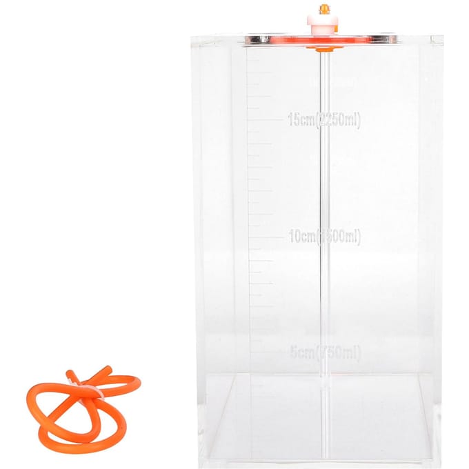 Transparant Acryl Doseerpomp Winkel Reservoir Vat Titratietank Aquarium 2.5L white