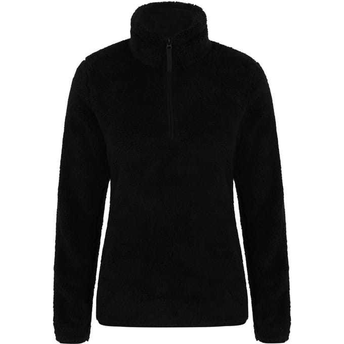 Mountain Warehouse Dames/Dames Teddy Fleece Quarter Zip Fleece Top (Zwart)