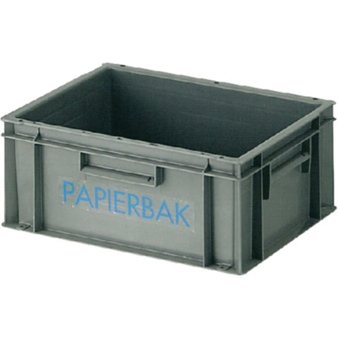 PAPIERVERZAMELBAK KUNSTSTOF 40X30X17.5CM GRIJS