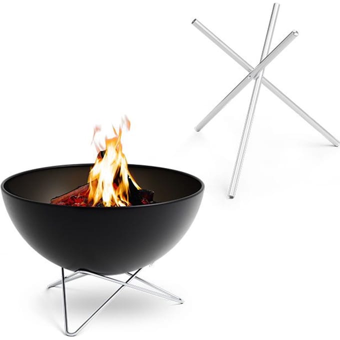 Höfats - Bowl 57 Vuurschaal Flex Set - Roestvast Staal - Zwart -