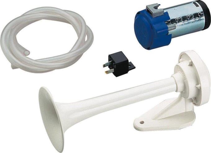 Marco TC1/P witte ABS Scheepshoorn 24 Volt 250 mm