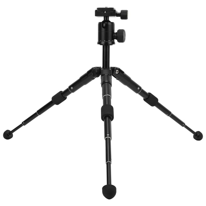QQ66 Macro Tafelstatief voor SLR Camera Aluminiumlegering Statief voor Mirrorless Camera black