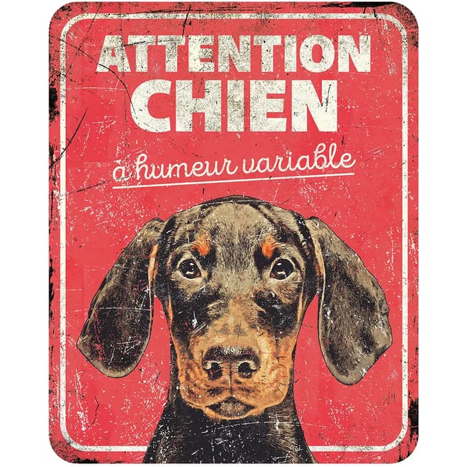 Dobermann waarschuwingsbord van D&D Home