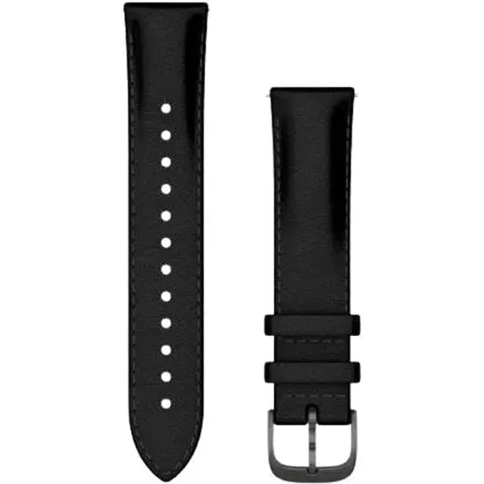 Garmin Leren bandje - Garmin 20 mm aansluiting - Zwart