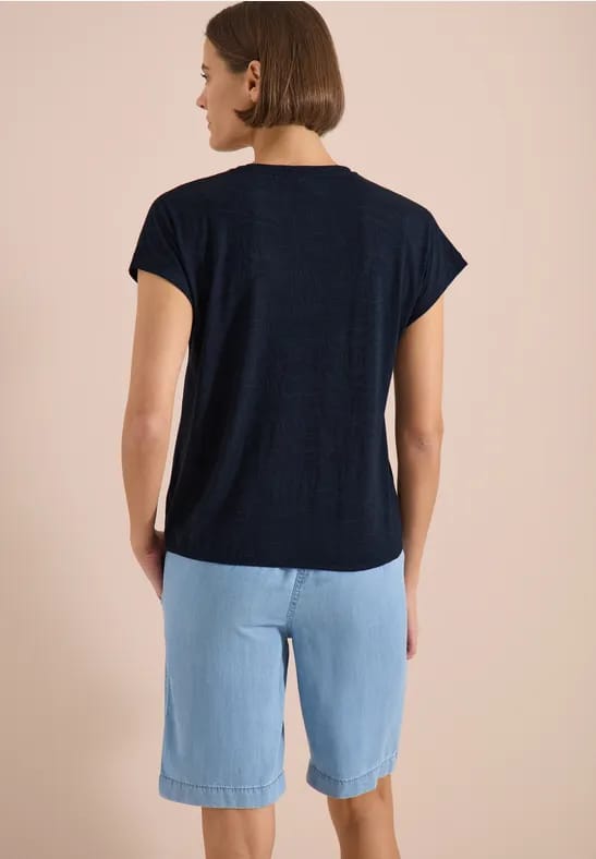 Shirt met ton-sur-ton burn-outpatroon