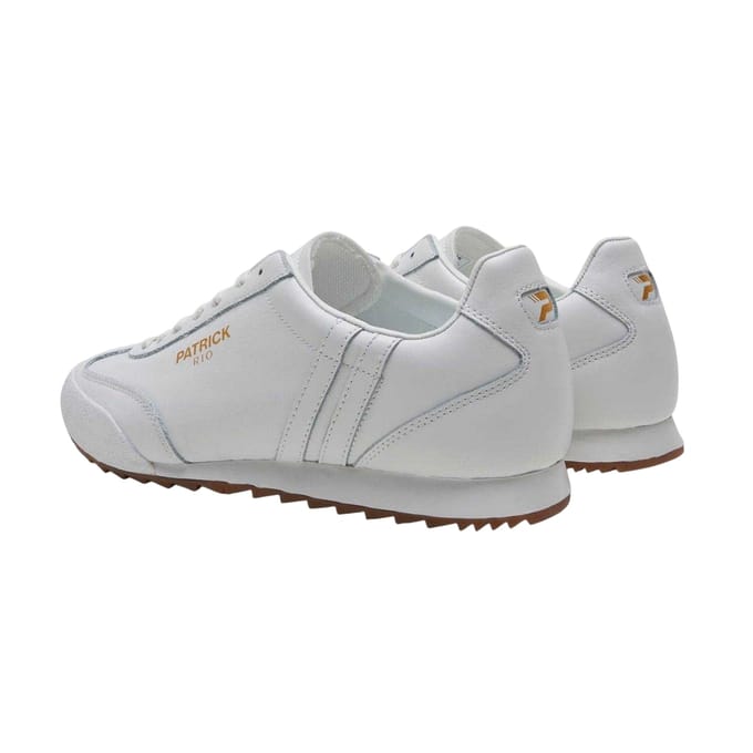 Patrick Mens Rio Suede Trainers 9.5 UK blanc