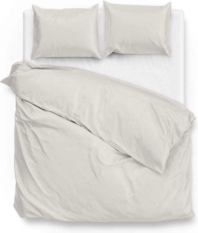 ZoHome Satinado Dekbedovertrek - Lits-jumeaux - 260x200/220 cm - Offwhite