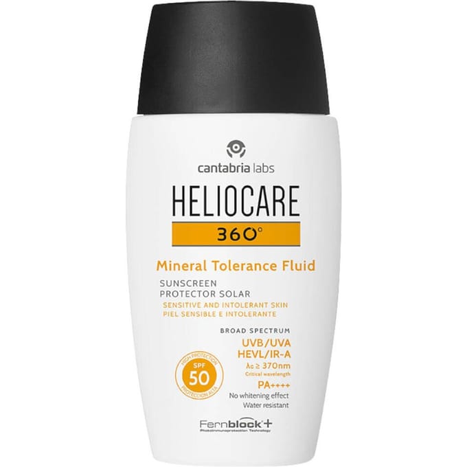 Heliocare 360° Mineral Tolerance Fluid SPF50 - 100% Minerale Zonnecrème 50 Oplossing