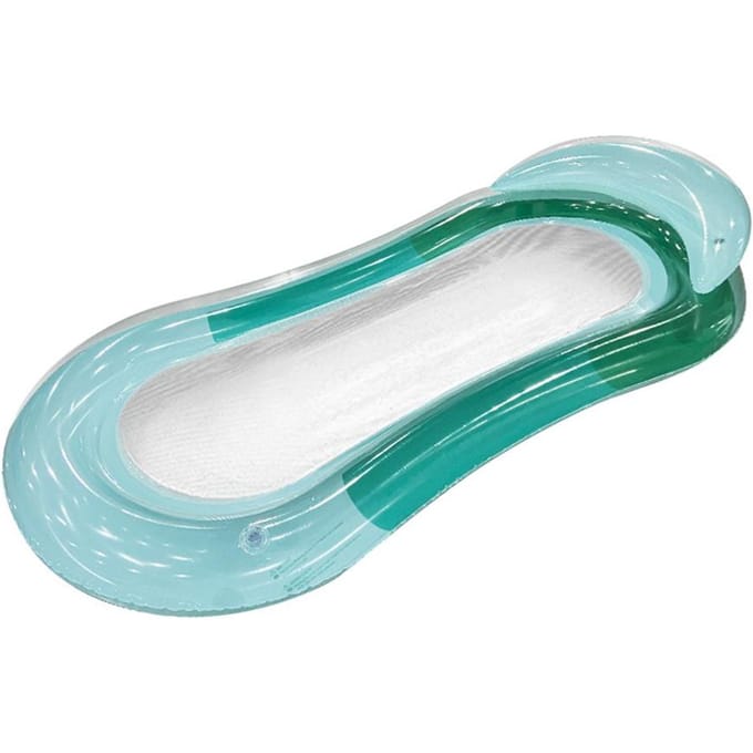 1 stuks Kleurverloop Opblaasbaar Water Zwevend Bed Lichtgewicht Comfortabele Ligstoel Hangmat voor Strand Zwembad Feest groen