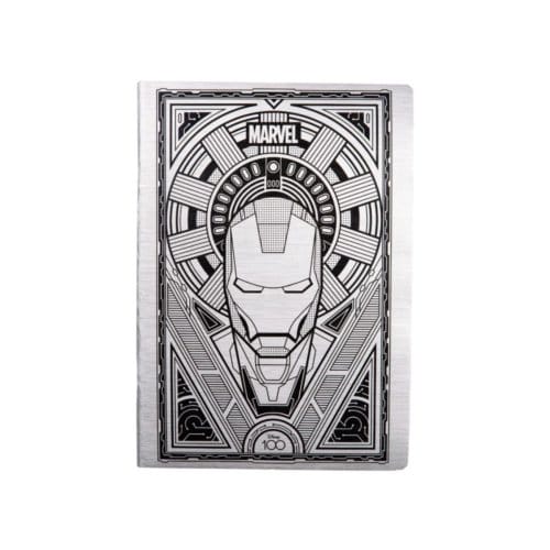 Disney 100 black collection iron man - schrift a5 60 pagina's, ruitjes