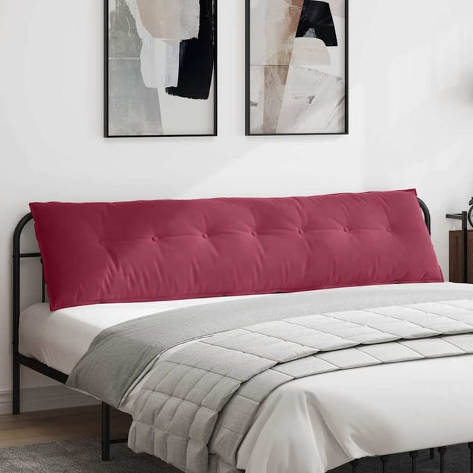 vidaXL - Rugkussen - Wijnrood - 200 - x - 50 - x - 19 - cm - Corduroy - stof