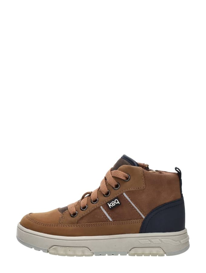 KEQ Veterschoenen Hoog Veterschoenen Hoog - Cognac - Maat 27