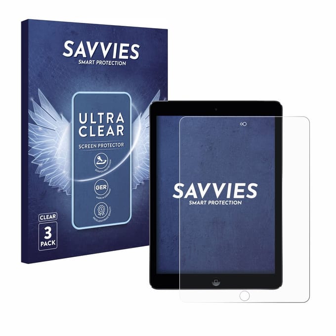 Savvies - Screenprotector voor Apple iPad Air 2 2014 - Folie Beschermfolie transparant 3 Stuks