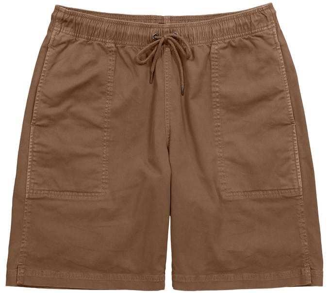 JP 1880 - Heren - bermuda elastische tailleband grote zakken tot 8XL - Donkerbruin - Maat 3XL