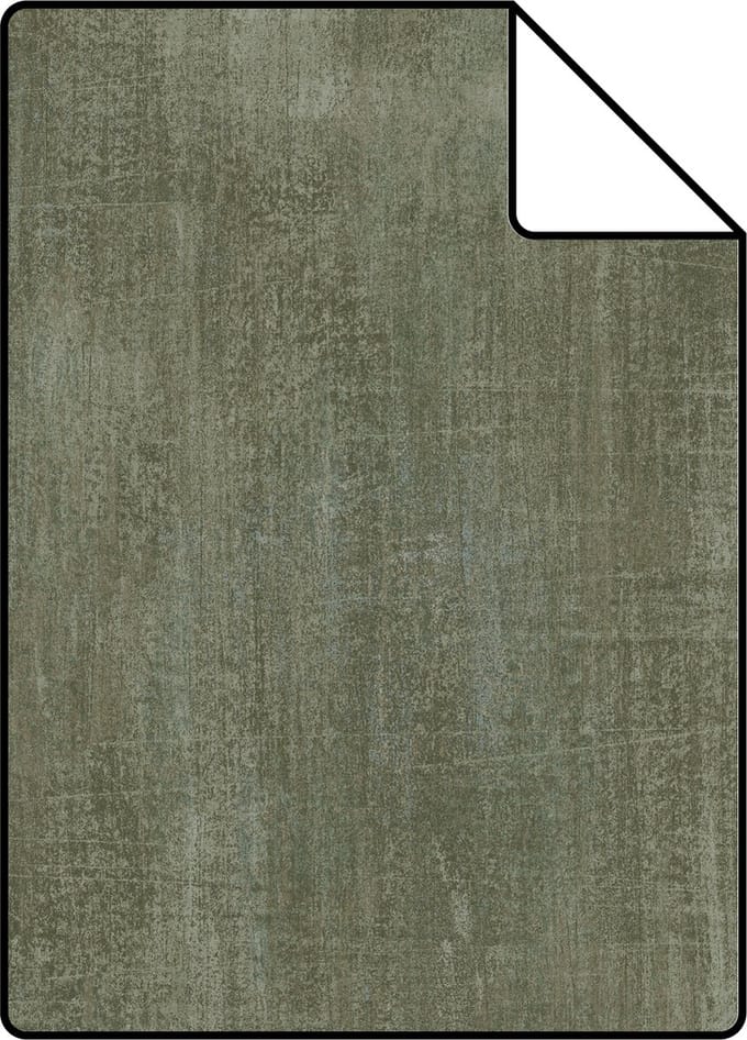 Proefstaal ESTAhome behang betonlook olijfgroen - 26.5 x 21 cm - 148754-S