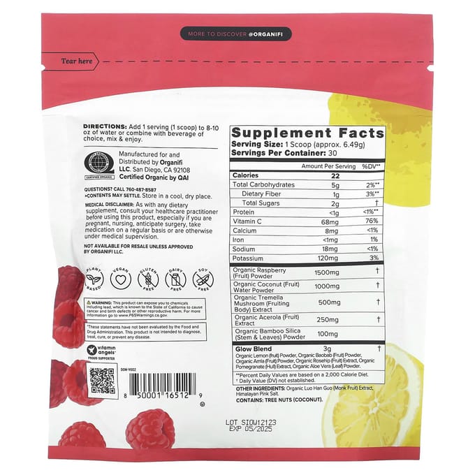 Organifi, éclat original, 194,7 g(6,87 oz)