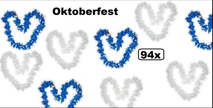 94x Hawaii krans blauw en wit