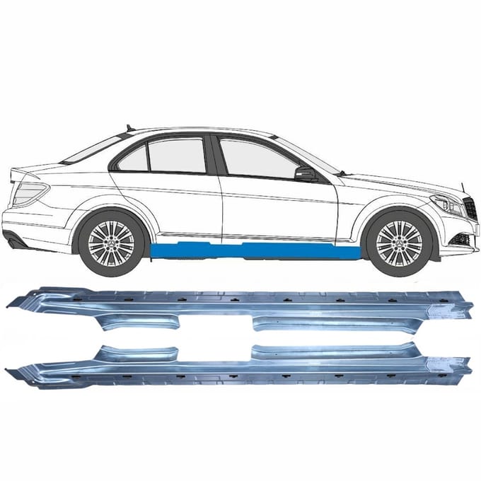 Volledige dorpel voor Mercedes C-Class W204 2007-2014 / Links + Rechts / Set